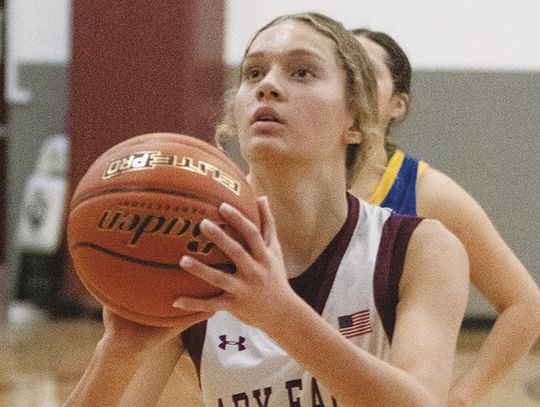 Lady Eagles rout Blanco 55-18 in home opener