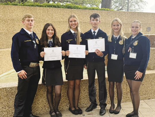 Members of Johnson City FFA Chapter receive Lone Star FFA Degree