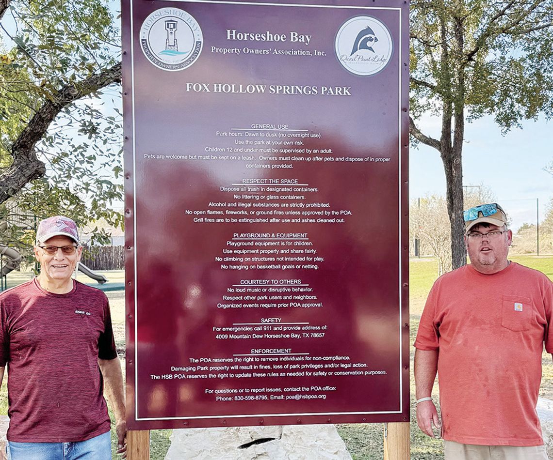 Barbecue dedication set for Fox Hollow Spring Park Barbecue dedication set for Fox Hollow Spring Park