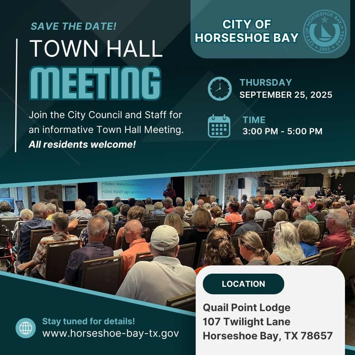 Horseshoe Bay Residents Invited to Annual Town Hall Meeting