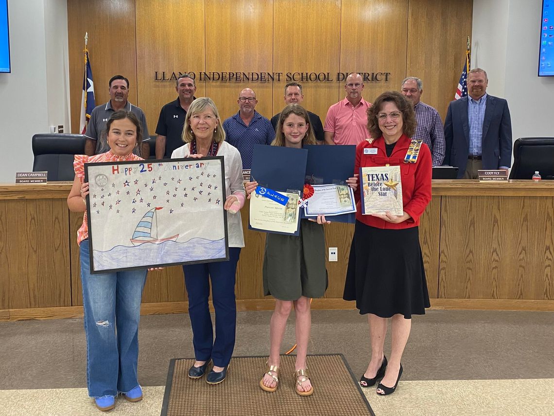 Llano ISD Board Recognizes Student Achievements, Approves Bond Project Purchases