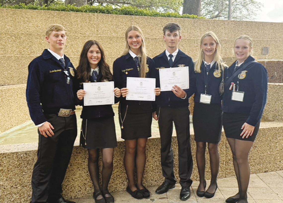 Members of Johnson City FFA Chapter receive Lone Star FFA Degree