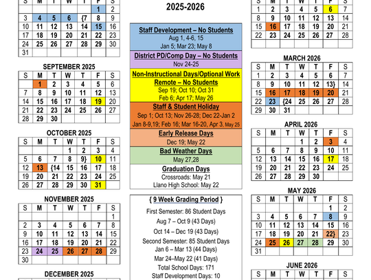 LISD 2024-2025 All Events Calendar